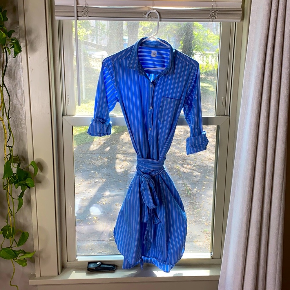 Gap French Dresshirt Midi Wrap Dress